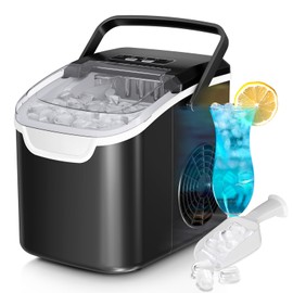 Antarctic Star Countertop Ice Maker, 26 lbs/Day ice Production, 2 Sizes, 8 ice Cubes in 6 Minutes - Portable Mini, Energy Efficient, with Basket/Scoop for Home/Party/Travel/Camping/Bar