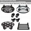 2 Packs Large Metal Plant Caddy with Wheels 13” Heavy-Duty