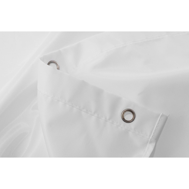 Croydex Professional Plain White Water-Resistant Textile Shower Curtain 1800 X