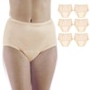 Wearever 6-Pack Women's Nylon Regular Absorbency Incontinence Panties Beige 150