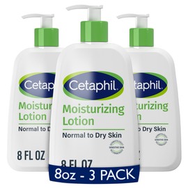 Body Moisturizer by CETAPHIL, Hydrating Moisturizing Lotion for All Skin Types, Suitable for Sensitive Skin, NEW 8 oz Pack of 3, Fragrance Free,...   