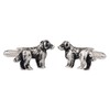 Spaniel Dog Cufflinks In Onyx Art London Cufflink Gift Box
