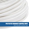 Aemygo 5/16 Inch Wire Center Flagpole Rope, 100 ft White