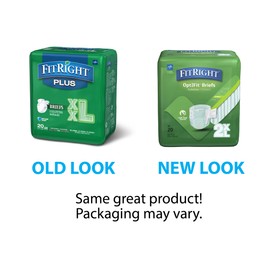 FitRight OptiFit Extra+ Adult Diapers with leak stop guards, Disposable Incontinence Briefs with Taps, Moderate Absorbency, XX-Large, 60"-70", 20 Count