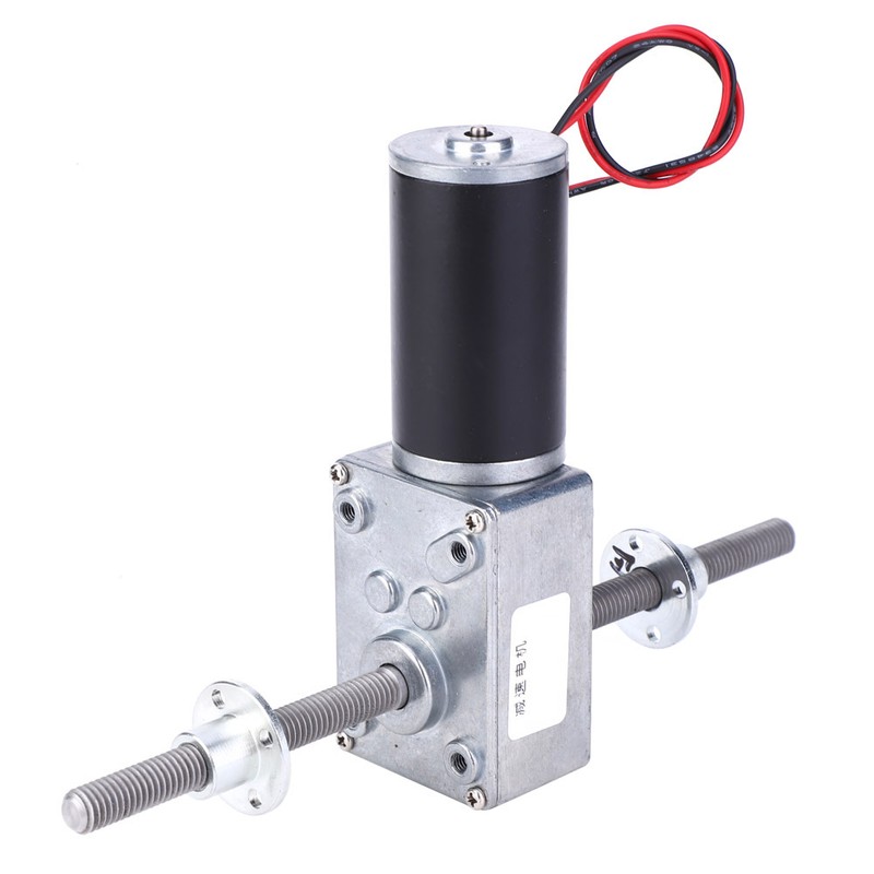 Worm Gear Motor Double Shaft Coaxial M8 Thread Speed Reduction
