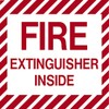 Fire Extinguisher Inside -4" X 4" Vinyl Decal, I Make
