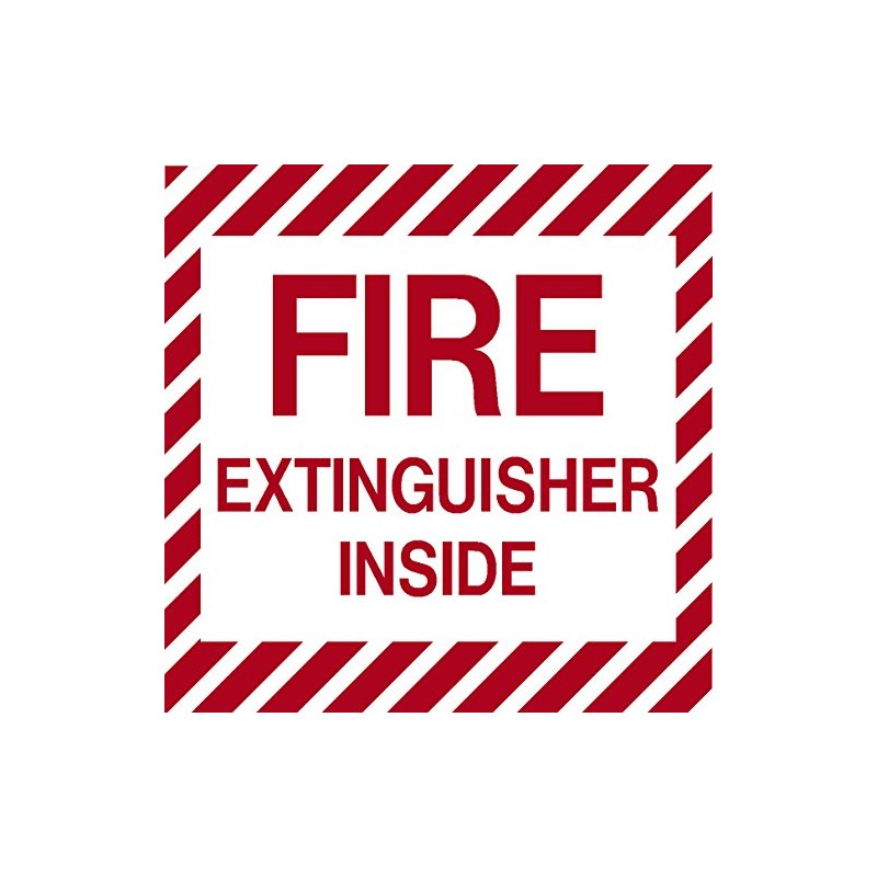 Fire Extinguisher Inside -4" X 4" Vinyl Decal, I Make