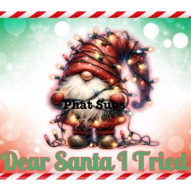 Unbranded 20oz Sublimation Tumbler Wrap Dear Santa Ready To Press Heat Transfer