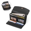FALAN MULE Womens Large Capacity Leather RFID Blocking Card Holder