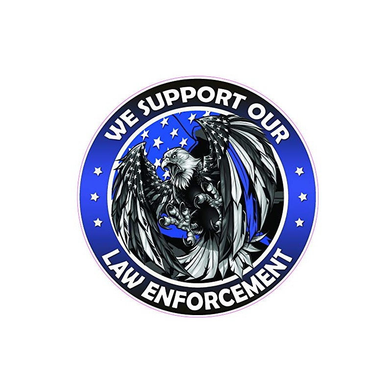 We Support Our Law Enforcement Thin Blue line American Flag