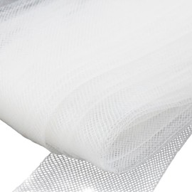 20M White Polyester Stiff Horsehair Braid Ribbon 5cm Wide Horsehair Mesh Braid Trim for Sewing,Wedding Dress