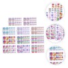 Gatuida 11pcs Glitter Toenail Stickers Rainbow Full Nail Wraps for