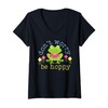 Womens Cute Frog Design for Women and Girls V-Neck T-Shirt