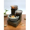 Nature's Mark 6" H Cascading Bowl and Brick LED Fountain