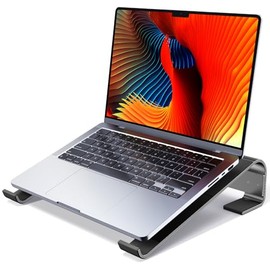 MOKURU - Soporte de aluminio para computadora porttil, soporte ergonmico para computadora porttil, elevador de computadora compatible con MacBook...  