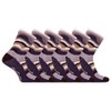 Merrell Horizon Double Layer Crew Socks 6 Pair Pack, Purple,