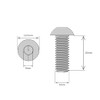 M6 (6mm x 10mm) Hex Socket Button Head Screws -