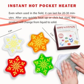 Reusable Snap Heat Pack, Hand Warmers Click, Hand Warmers Boil Click Heat Pocket Hand Warmer, Pouch Gel Hand Warmers for Camping for Outdoor, Indoor, Working, Studying(IStar)