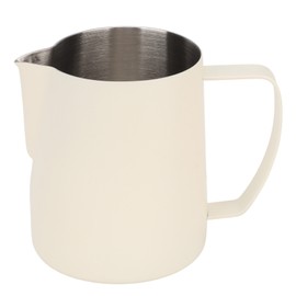 Coffee Milk Frothing Cup Stainless Steel Jug Steaming Pitcher 700ml Coffee Latte Art for Coffee Drinks Beige