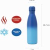 17oz500ml-Botellas de Agua de Acero Inoxidable (Azul)