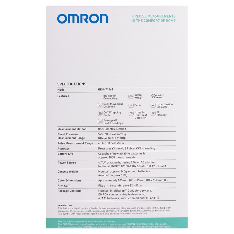 Omron HEM7156T Blood Pressure Monitor