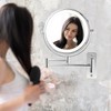 JANEEVA 8" Wall Mounted Lighted Makeup Mirror,Rechargeable Double Sided 1X/10X