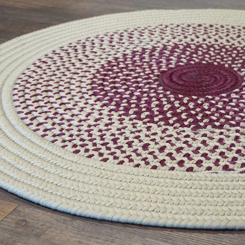 C. Garcia Reversible Braided Rug 4X4 Round Area Rug -