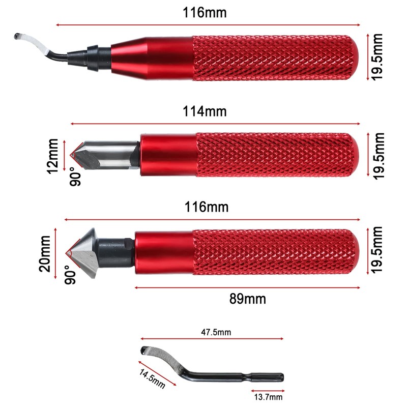 NORJIN Deburring Tool Set with 10 High-Speed Steel Rotary Burr