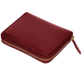 FIANA FASHIONS Credit Card Holder for Women Men with Zipper RFID Blocking Mini Wallet Purse Small Id Compact Slim Accordion Card Case