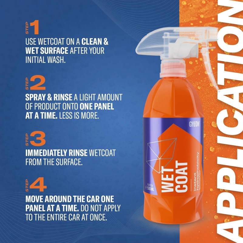 GYEON quartz Wet Coat (500ml) - Hydrophobic Silica Spray Coating