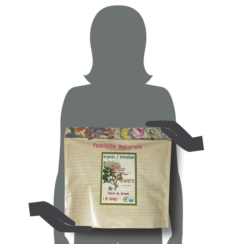 Foothills Naturals Elder-flowers Organic - 1 lb (454g) Bulk Loose