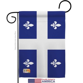 Quebec Garden Flags Pack Regional Canada Provinces Canadian Territories Region Country Particular Area Support Our Troops Small Decorative Gift Yard House Banner Made In USA 13 X 18.5