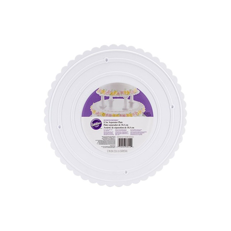 Wilton Decorator Preferred Round Separator Plate for Cakes, 12-Inch