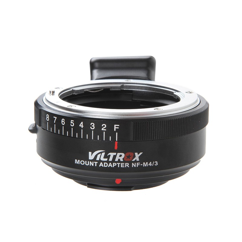 VILTROX Mount Adapter NF-M43 Manual Focus with 16 Adjustable Aperture