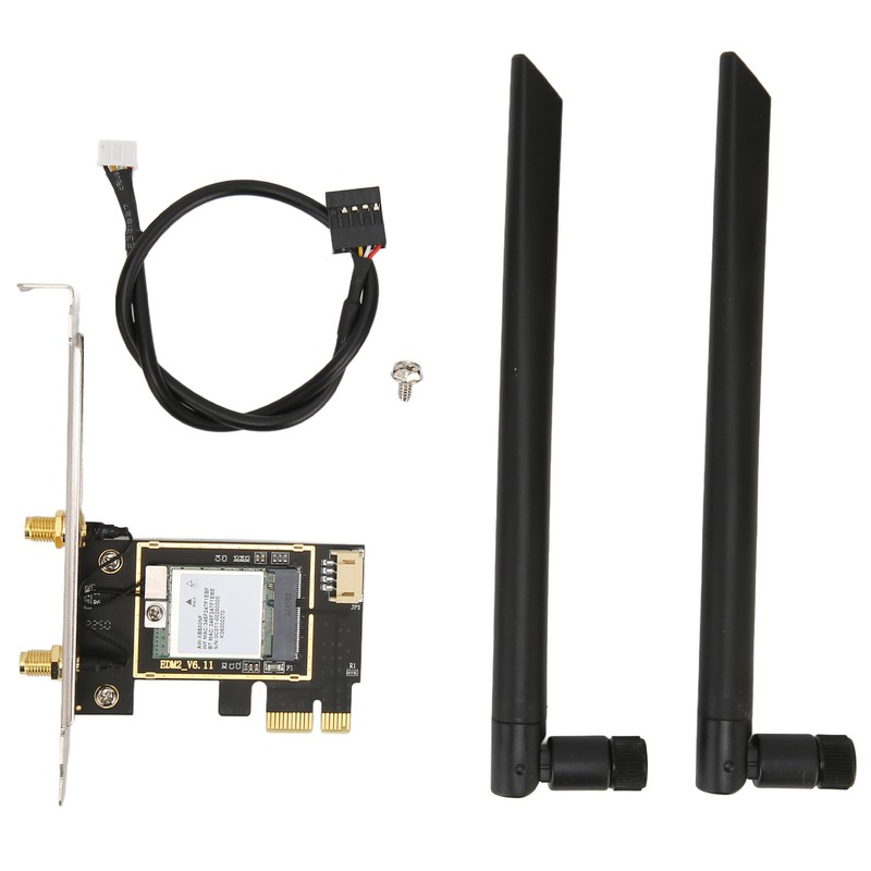 PCIe WiFi 6E Card 2.4G/5G/6Ghz Up to 2400Mbps Dual Antenna