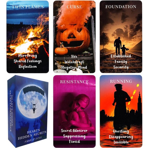 Twin Flame Love Oracle Cards, Hearts Hidden Secrets Oracle Deck,