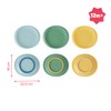 Badabulle Non-Slip Plates Set of 3 Multicoloured