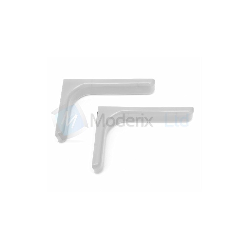 Shelf Support Brackets with Covers 240mm Invisible/Concealed Fixings White