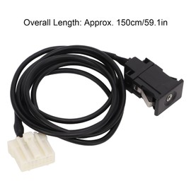 Qiilu Aux Female Audio Switch Cable Stereo Wiring Harness Aux Input Audio Jack Adapter Replacement for 2 3 5 6 MX-5 RX8 CX-7 CX-9