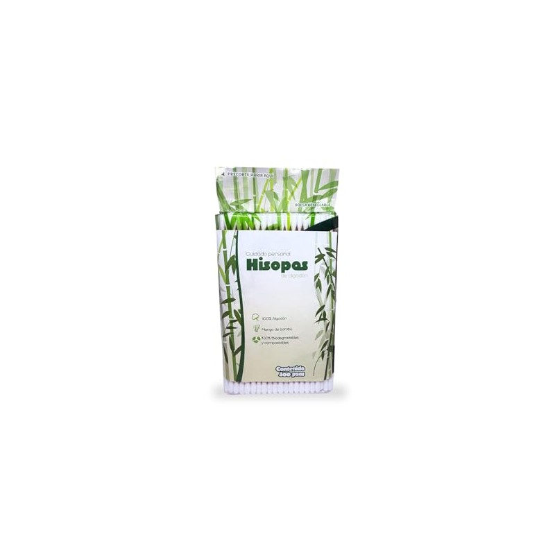 Hisopos de Algodón, 800 Piezas Aplicadores de Bambú 2 Pack,