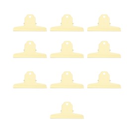 10pcs Metal Binder Clip Multipurpose Strong Grip Large Paper Binder Clips for Office School Yellow
