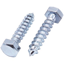 SKIR'CO (10 pcs) DIN 571 Zinc Plated Steel Hexagon Head Wood Screws M8 x 40 mm, Coach Screws, Hex Screw, Lag Bolts