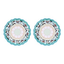 Arly Ceramic Trivets for Hot Pots and Pans, Kitchen Accessories for Table,Heat Resistant Decor Mat,Round 7.7 Inch Set of 2 0519