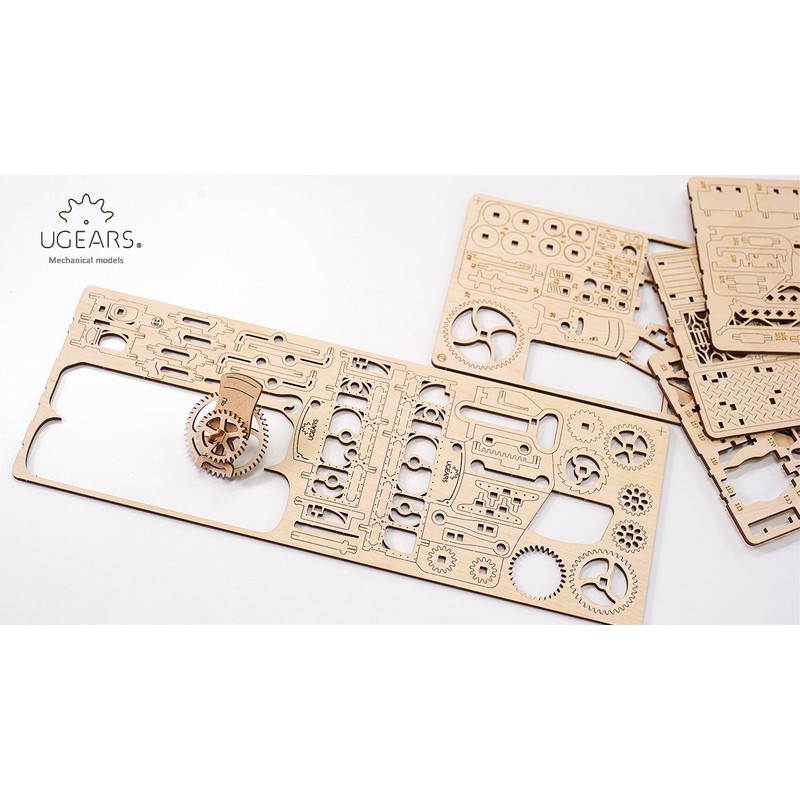 Ugears ユーギアーズ Tram Line トラムライン ;70028　木のおもちゃ 3D立体 パズル