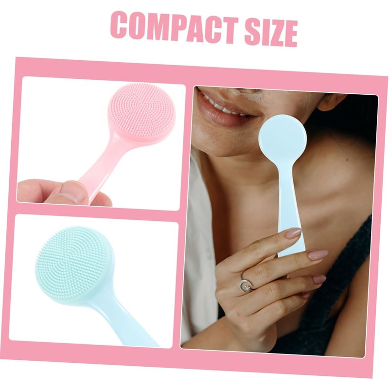 PACKOVE Cepillo Limpiador Facial De Silicona 4pcs Exfoliante Facial Cepillo