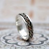 Energy Stone "TWINE Meditation Spinner Ring in Sterling Silver (Style#