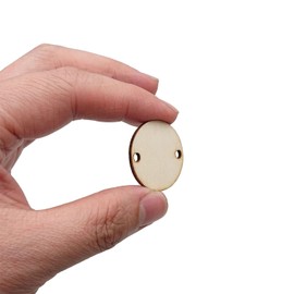 MYYZMY 100 Pieces Wooden Circles Tags 1.2 inch with Holes and 100 Pieces 10 mm Rings