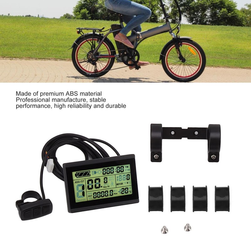 LCD3U Electric Bike LCD Display Meter ABS SM Head Electric