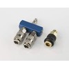 Scheppach Pneumatic Quick Couplings Set, 2 Way, 1 Piece, Blue/Silver,