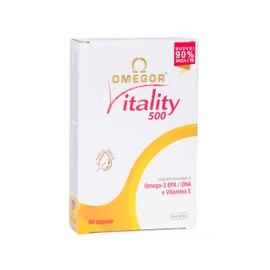 OMEGOR Vitality 500 mit Omega 3, EPA, DHA und Vitamin E, 60 Kapseln